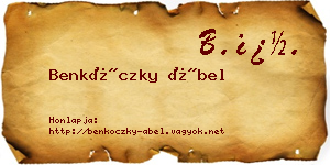 Benkóczky Ábel névjegykártya